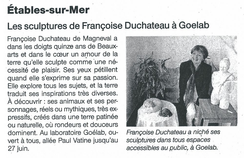 Article publié dans Ouest France le 29/04/2009